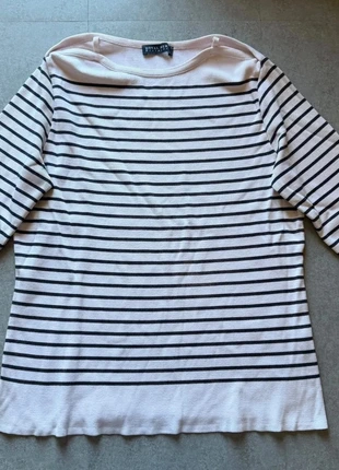 Pull Fin Manche 3/4 Royal Mer Bretagne, Marinière Blanche rayures Noir | Taille M, merk: Royal Mer Bretagne, staat: Heel goed, maat: M / 38 / 10, € 15,00, € 16,45 inclusief Kopersbescherming