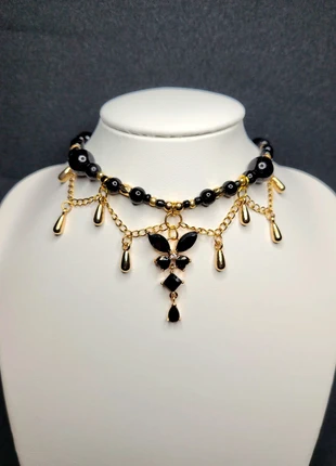 Handmade butterfly necklace - black, marque: Handgemaakt, état: Neuf avec étiquette, 12,50 €, 13,83 € Protection acheteurs incluse