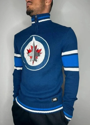 Pull / Sweat demi-zip de Hockey NHL Canada Winnipeg Jets, Bleu Marine logo brodé, Taille M/L, marca: NHL, estado: Bueno, tamaño: M, 12,00 €, 13,30 € Protección al comprador incluida