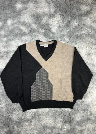 italian wool vintage knitwear black beige abstract pattern pullover, marca: Vintage Dressing, estado: Muy bueno, tamaño: XL, 20,00 €, 21,00 € Protección al comprador incluida