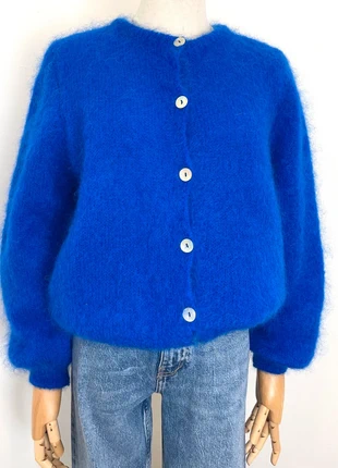 Gilet mohair bleu roi, état: Neuf avec étiquette, taille: Taille unique, 68,00 €, 72,10 € Protection acheteurs (Pro) incluse