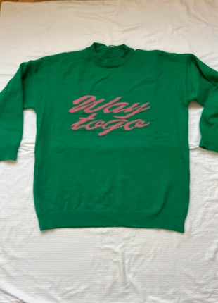 Pull vert avec détails rose fuchsia – Taille M – Neuf, condizioni: Ottime, taglia: M / IT 42 / EU 38, €6.00, €7.00 include la Protezione acquisti