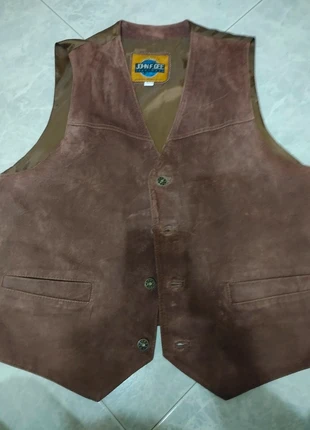 Gilet pelle vintage, marke: John F. Gee, zustand: Sehr gut, größe: L, 8,00 €, 9,10 € inklusive Vinted-Käuferschutz