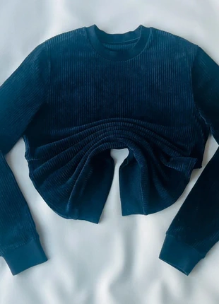 Pull vintage bleu marine côtelé – style rétro chic, marque: Vintage Dressing, état: Très bon état, taille: M, 18,00 €, 19,60 € Protection acheteurs (Pro) incluse