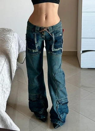 Denim Vintage Y2K Bootcut fit 2000s jnco style Hip-Hop Rave StreetWear, merk: Japan Style, staat: Heel goed, maat: S / 36 / 8, € 34,90, € 37,35 inclusief Kopersbescherming Pro