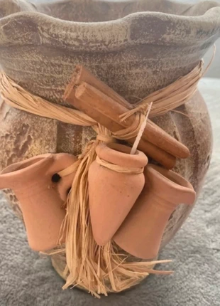 Rustikaler Keramik-Deko-Krug mit Zimt & Mini-Tongefaßen - Handarbeit & mediterraner Landhausstil, brand: Sonstiges, condizioni: Ottime, €18.00, €19.60 include la Protezione acquisti