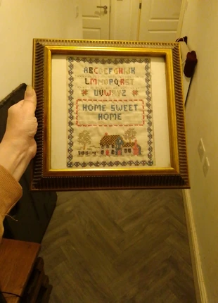 Home sweet home cross stitch sampler vintage, brand: Sample, condition: Very good, £30.00, £32.20 includes Buyer Protection