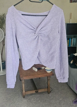 Pull côtelé lila manches longues réversible, marca: Pimkie, estado: Muy bueno, tamaño: M / 38 / 10, 5,80 €, 6,79 € Protección al comprador incluida