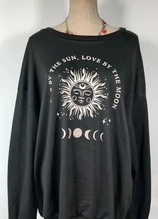 Sweat oversize noir Live by the Sun, Love by the Moon – Mystique & confort garanti, marca: Shein, estado: Nuevo sin etiquetas, tamaño: 7XL / 54 / 26, 15,00 €, 16,45 € Protección al comprador Pro incluida