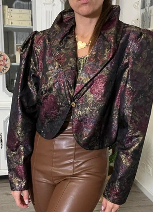 Blazer Brigitte Both Coordinates – Vintage Anni ’80, Bordeaux e Oro, brand: Brigitte both, condizioni: Ottime, taglia: M / IT 42 / EU 38, €31.00, €33.25 include la Protezione acquisti