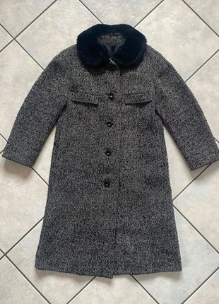 Manteau long vintage en laine Berghaus | noir et gris fourrure noire | L femme, marke: Berghaus, zustand: Sehr gut, größe: L / 40 / 12, 93,00 €, 98,35 € inklusive Vinted-Käuferschutz