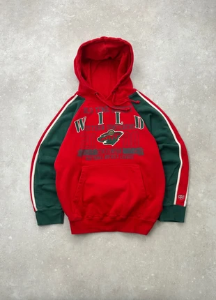 Sweat a capuche / Hoodie NHL Hockey Vert et rouge fit S C143, merk: NHL, staat: Goed, maat: S, € 30,00, € 32,20 inclusief Kopersbescherming Pro