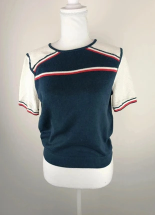 💙 Top maille manches ajourées bleu marine taille Small – Tommy Hilfiger 💙, marca: Tommy Hilfiger, estado: Muy bueno, tamaño: S / 36 / 8, 11,00 €, 12,25 € Protección al comprador incluida