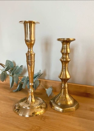 🌿Duo de bougeoirs anciens en laiton, marca: Vintage, estado: Muy bueno, 18,00 €, 19,60 € Protección al comprador Pro incluida