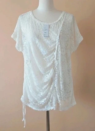 Blouse Blanche Dentelle Boutonnée – Neuf- Taille 44, brand: Tendance, condition: New without tags, size: XXL / 44 / 16, €5.90, €6.90 includes Buyer Protection