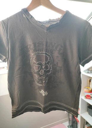 T-shirt rock tête de mort – enfant, estado: Nuevo sin etiquetas, tamaño: 8 años / 128 cm, 1,00 €, 1,75 € Protección al comprador incluida