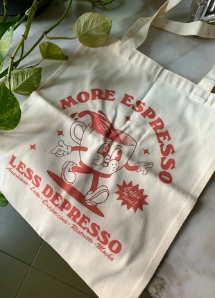 Shopper Tote bag "more espresso less depresso", marke: coffee, zustand: Neu, mit Etikett, 17,00 €, 18,55 € inklusive Vinted-Käuferschutz