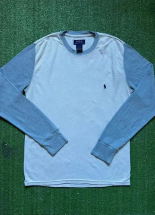 Pull fin Ralph Lauren blanc et gris en maille bon état taille M, marque: Ralph Lauren, état: Bon état, taille: M, 18,00 €, 19,60 € Protection acheteurs incluse