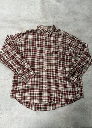 Chemise L.L. Bean – coton brossé – tartan bordeaux crème – vintage – taille XL Tall, brand: Marque Américaine, condition: Very good, size: XL, €30.00, €32.20 includes Buyer Protection