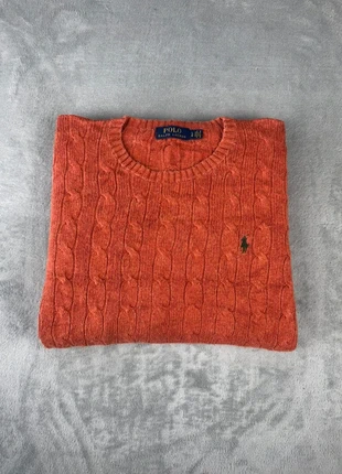 Torsadé Polo Ralph Lauren col rond 100% Soie | Taille L | Orange logo vert, merk: Ralph Lauren, staat: Heel goed, maat: L, € 59,90, € 63,60 inclusief Kopersbescherming