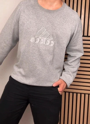 Adidas Sweatshirt Vintage Gris Logo Brodé Homme Taille M Très Bon État, marca: adidas, estado: Muito bom, tamanho: M, €18.00, €19.60 inclui Proteção do Comprador Pro