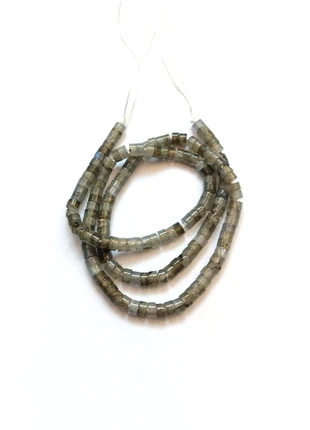 Perles rondelles heishi en labradorite naturelle de 4x2mm - PP1-42, staat: Nieuw met prijskaartje, € 9,50, € 10,68 inclusief Kopersbescherming Pro