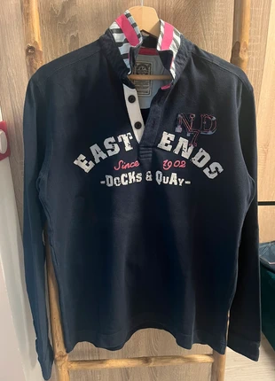 Polo manches longues, Devred, bleu marine, homme, taille L, marca: Devred, estado: Bueno, tamaño: L, 5,00 €, 5,95 € Protección al comprador incluida