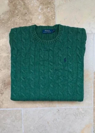 Magnifique pull torsadé Ralph Lauren - Homme L - Vert foncé logo marine - 100% coton, marke: Ralph Lauren, zustand: Sehr gut, größe: L, 85,00 €, 89,95 € beinhaltet Vinted-Käuferschutz Pro