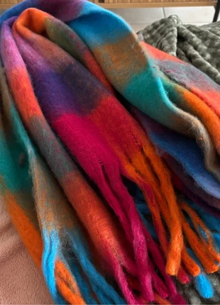 Écharpe oversize multicolore à carreaux douce chaude type laine hiver, brand: Tendance, condition: New without tags, €15.00, €16.45 includes Buyer Protection