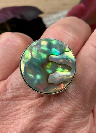 Superbe bague abalone. Ar 925., état: Très bon état, taille: 17,7 mm, 14,00 €, 15,40 € Protection acheteurs (Pro) incluse