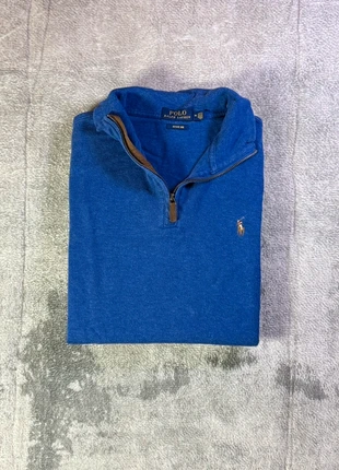 1/4 Zip | Half Zip col camionneur Ralph Lauren - Taille M - 100% coton - Bleu logo Polo °, marque: Ralph Lauren, état: Très bon état, taille: M, 55,00 €, 58,45 € Protection acheteurs incluse