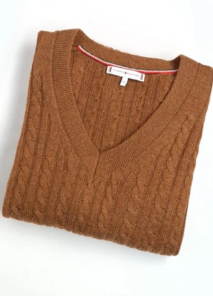 Pull torsadé Tommy Hilfiger Col V Marron 100% Laine - Très bon état - Taille M (Mesures en photo), marque: Tommy Hilfiger, état: Très bon état, taille: M / 38 / 10, 35,00 €, 37,45 € Protection acheteurs (Pro) incluse