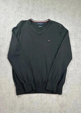 Pull tommy Hilfiger col en V noir taille S, marke: Tommy Hilfiger, zustand: Sehr gut, größe: S, 18,00 €, 19,60 € beinhaltet Vinted-Käuferschutz Pro