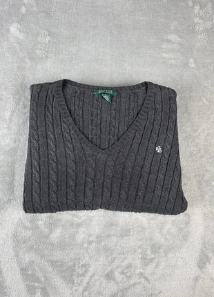 Torsadé Polo Ralph Lauren col V | Taille M | noir logo blanc, merk: Ralph Lauren, staat: Heel goed, maat: M / 38 / 10, € 39,90, € 42,60 inclusief Kopersbescherming