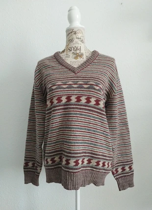 Pull rayures graphique vintage, brand: Vintage Dressing, condizioni: Ottime, taglia: XL / IT 46 / EU 42, €12.00, €13.30 include la Protezione acquisti