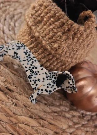 Barrette chien dalmatien noire et blanche, marque: Accessoire, état: Très bon état, 8,00 €, 9,10 € Protection acheteurs incluse