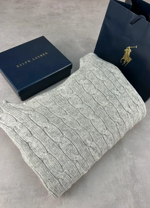 🐎 Pull torsadé Ralph Lauren gris oversize - S Femme, marca: Ralph Lauren, estado: Muito bom, tamanho: S / 36 / 8, €24.90, €26.85 inclui Proteção do Comprador Pro