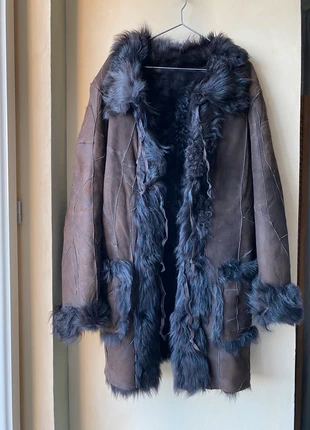 Manteau en peau lainée marron vintage, marque: Vintage, état: Très bon état, taille: XL / 42 / 14, 119,50 €, 126,18 € Protection acheteurs incluse