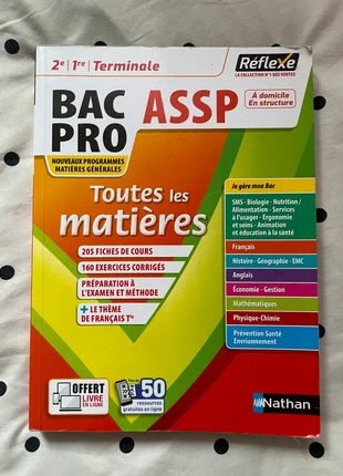 Livre Nathan Bac Pro ASSP, zustand: Sehr gut, 3,00 €, 3,85 € inklusive Vinted-Käuferschutz