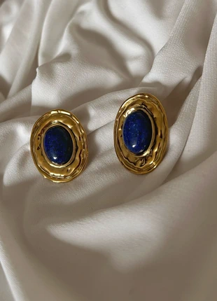 Boucles d’oreilles en acier inoxydable - Pierre bleu marine, marque: ZAG, état: Neuf sans étiquette, 12,00 €, 13,30 € Protection acheteurs incluse