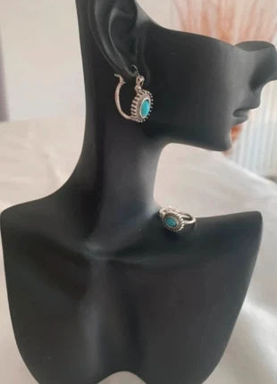 Boucles d’oreilles vintages bleues turquoises et argentées, marque: Tendance, état: Très bon état, 6,90 €, 7,95 € Protection acheteurs (Pro) incluse