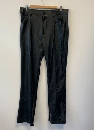 Zara Faux Leather Black Flare Trousers (g6), condition: Good, size: XL / UK 20-22, £6.00, £7.00 includes Buyer Protection Pro