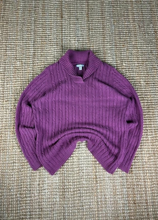 Pull Col Châle Violet Torsadé Vintage Funky Knitwear, Cable Knit Sweater Taille XL, marque: Vintage Dressing, état: Très bon état, taille: XL / 42 / 14, 20,00 €, 21,70 € Protection acheteurs (Pro) incluse