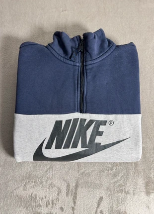 Pull/Half zip Nike - bleu/gris taille M homme, brand: Nike, condizioni: Buone, taglia: M, €12.00, €13.30 include la Protezione acquisti