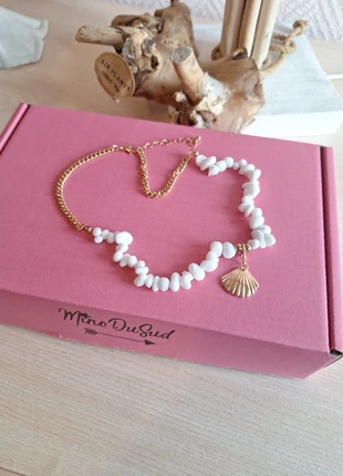 Joli petit collier pierres blanches Boheme, brand: Boutique Bohéme, condizioni: Ottime, €5.00, €5.95 include la Protezione acquisti