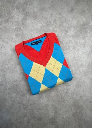 Pull col V Tommy Hilfiger rouge logo brodé - taille L, brand: Tommy Hilfiger, condition: Very good, size: L, €14.90, €16.35 includes Buyer Protection Pro