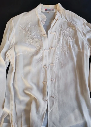 Chemisier soie brodé, brand: Peony, condition: New without tags, size: S / 36 / 8, €30.00, €32.20 includes Buyer Protection