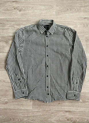 Chemise à carreaux ‘Quicksilver’ gris et blanche, merk: Quiksilver, staat: Heel goed, maat: M, € 5,00, € 5,95 inclusief Kopersbescherming
