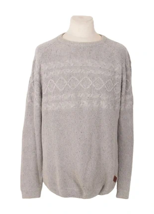 Pull gris torsadé Jules – col rond – coton/laine – taille XL, marque: Jules, état: Très bon état, taille: XL, 15,00 €, 16,45 € Protection acheteurs incluse