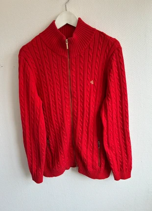Pull Torsadé Ralph Lauren Rouge 📏 XL, merk: Ralph Lauren, staat: Heel goed, maat: XL / 42 / 14, € 39,00, € 41,65 inclusief Kopersbescherming Pro